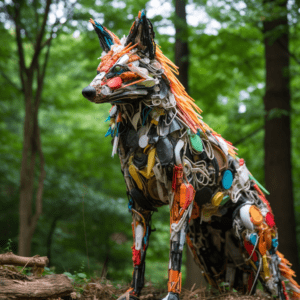 Escultura lobo Guara